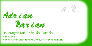 adrian marian business card